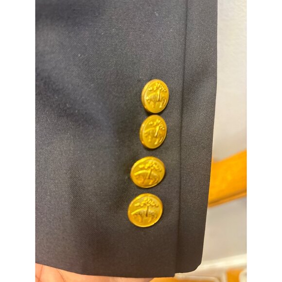 Brooks Brother Brookease Lora Piana Black Blazer With Gold Buttons 43 L - Picture 5 of 15